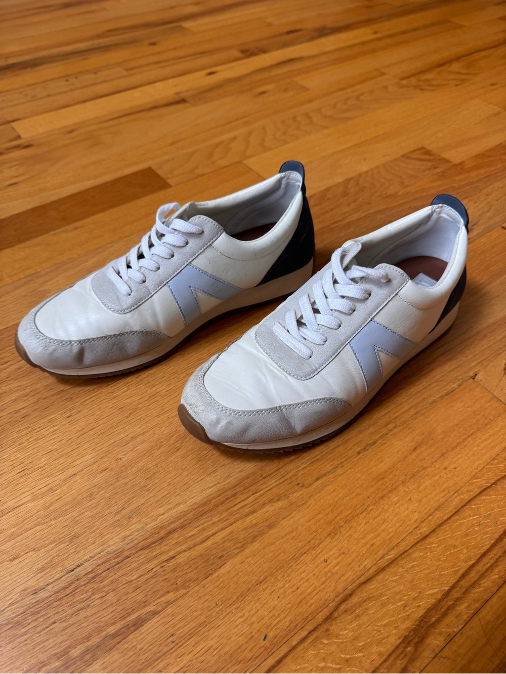 MIA White and Navy Women's Low-Profile Sneakers